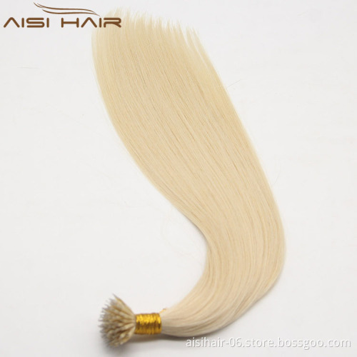 Aisi Hair 100% Cheap Indian Human Hair Bundles Nano Ring Hair Extensions